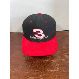 Vintage Black & Red Dale Earnhardt #3 NASCAR Snapback Hat By Nutmeg X3